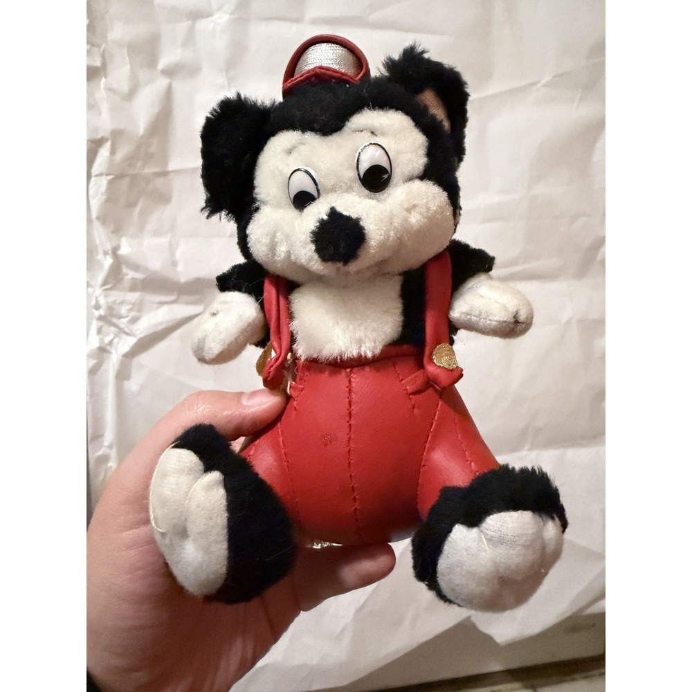 Vintage "Classic Toy Company" Fireman Bear Plush Stuffed Animal 8.5" Tall Seated